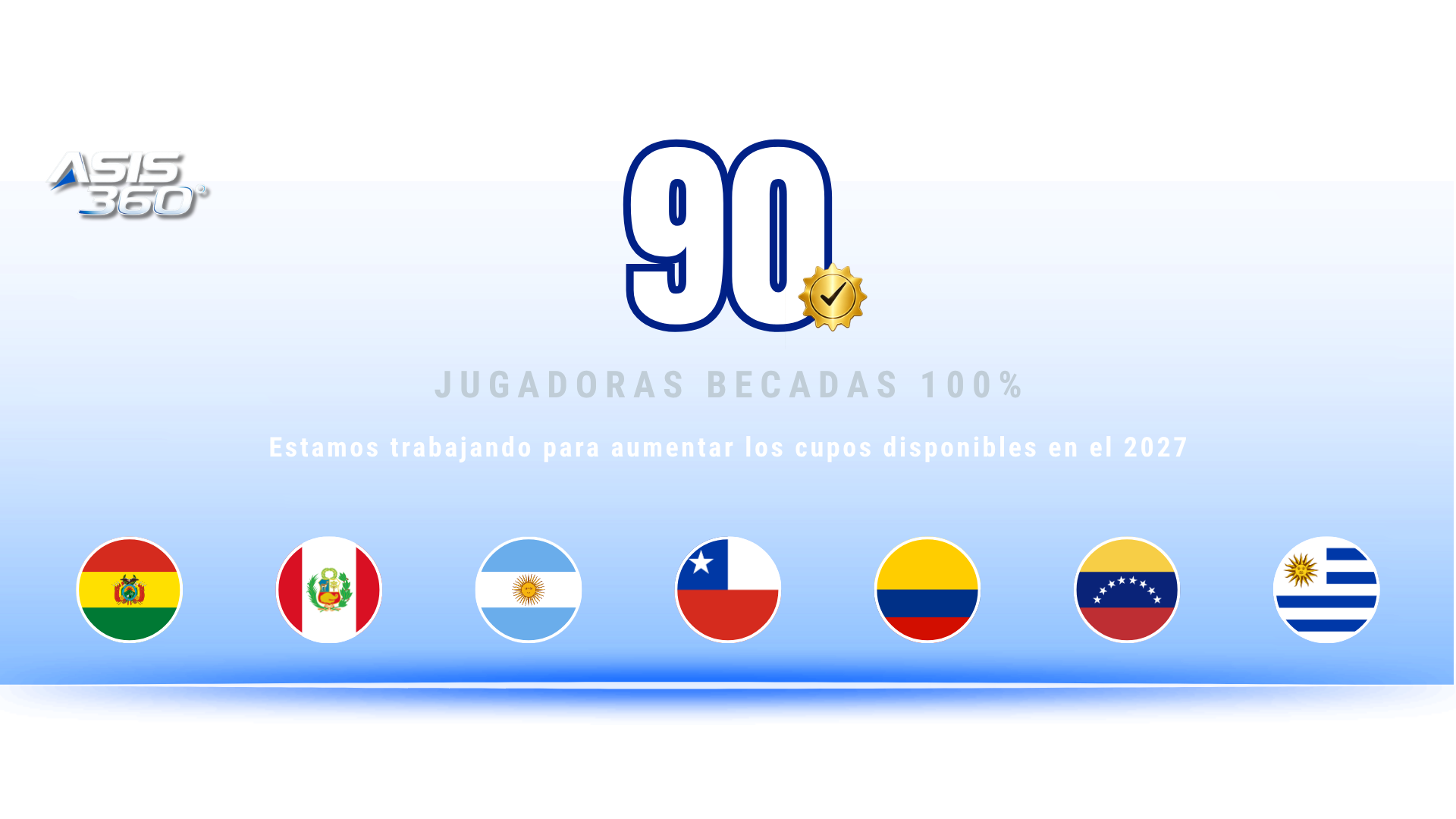 90 becas disponibles en 2026 — trabajamos para aumentar los cupos en 2027