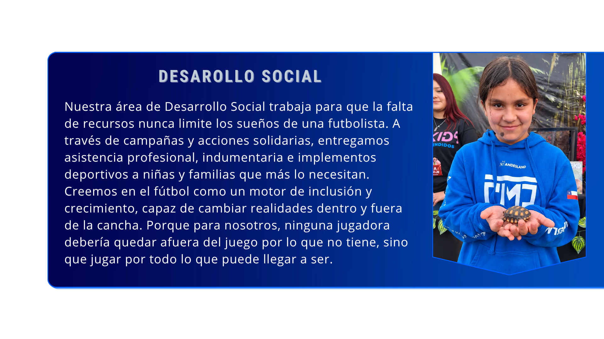 Desarrollo Social: inclusión y apoyo a familias futbolistas