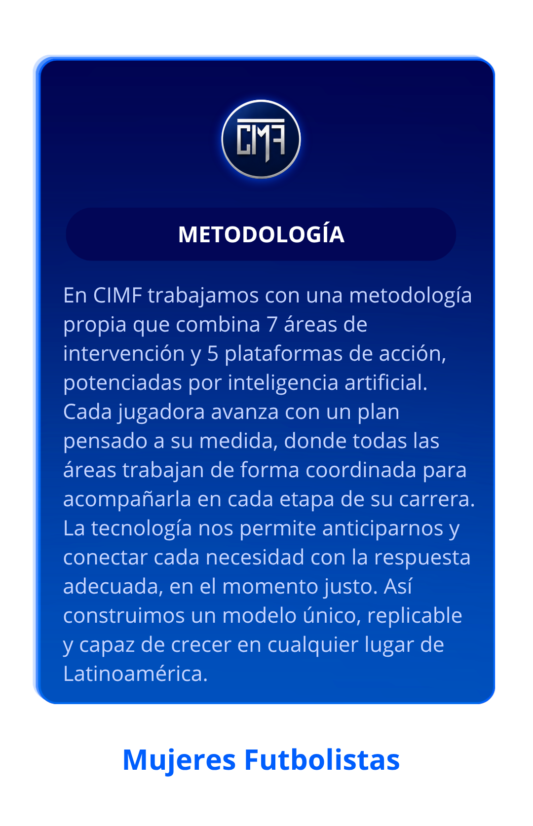 Metodología CIMF — 7 áreas de intervención y 5 plataformas de acción potenciadas por inteligencia artificial