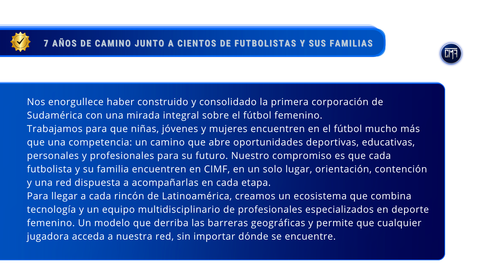 7 años de camino junto a cientos de futbolistas y sus familias