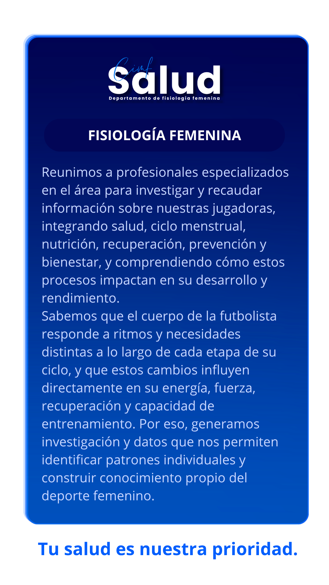 Fisiología femenina — investigación y datos del deporte femenino